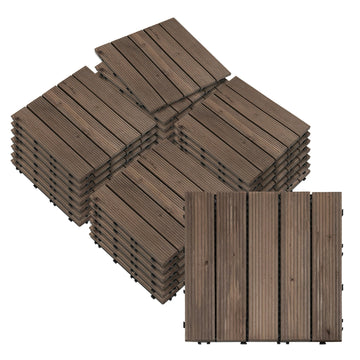 Decorative Privacy Screen with Stand Base for Outdoor Use – Bamboo Look Black