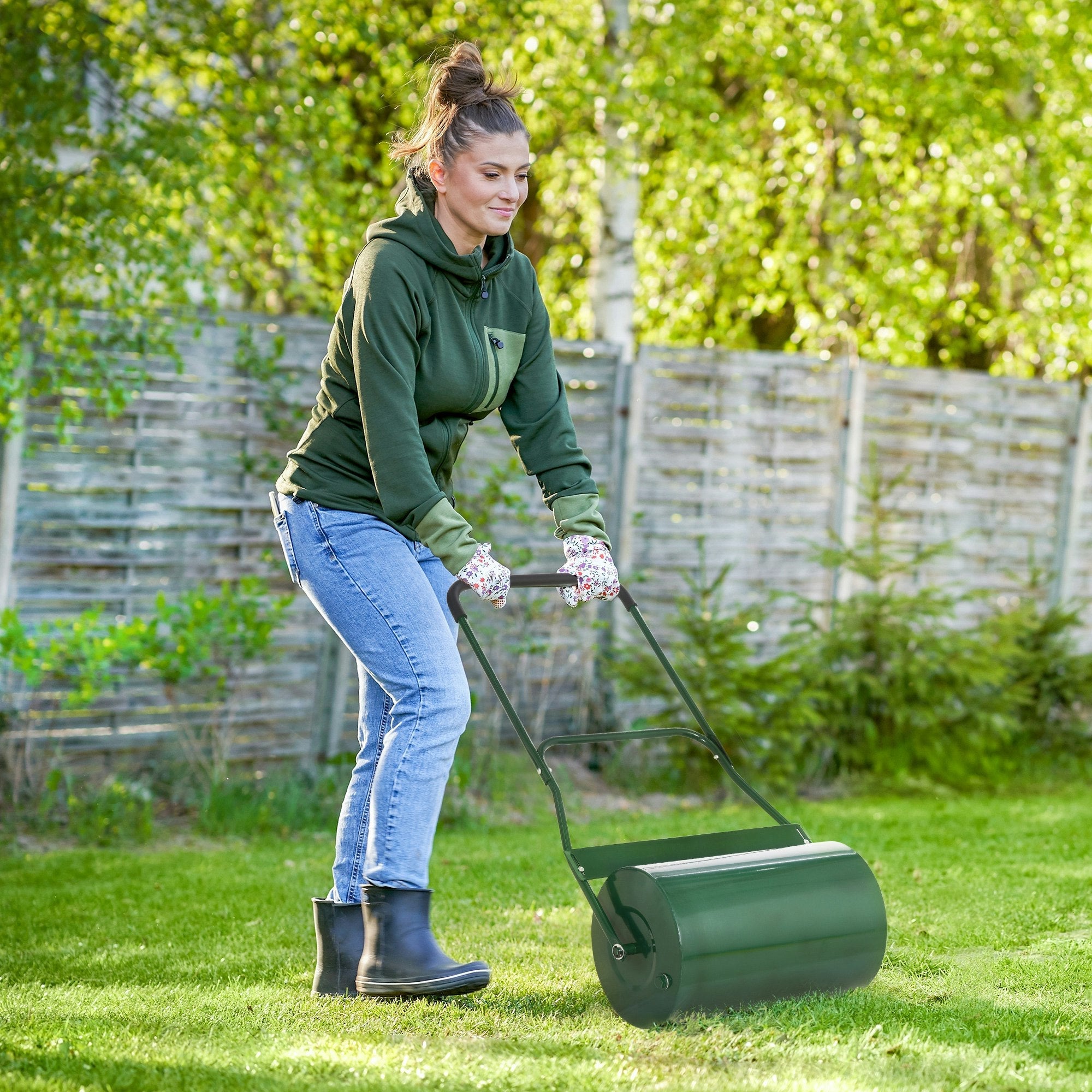Lawn Roller 40 L – Hand Push & Tow Roller for Lawn Care & Gardening