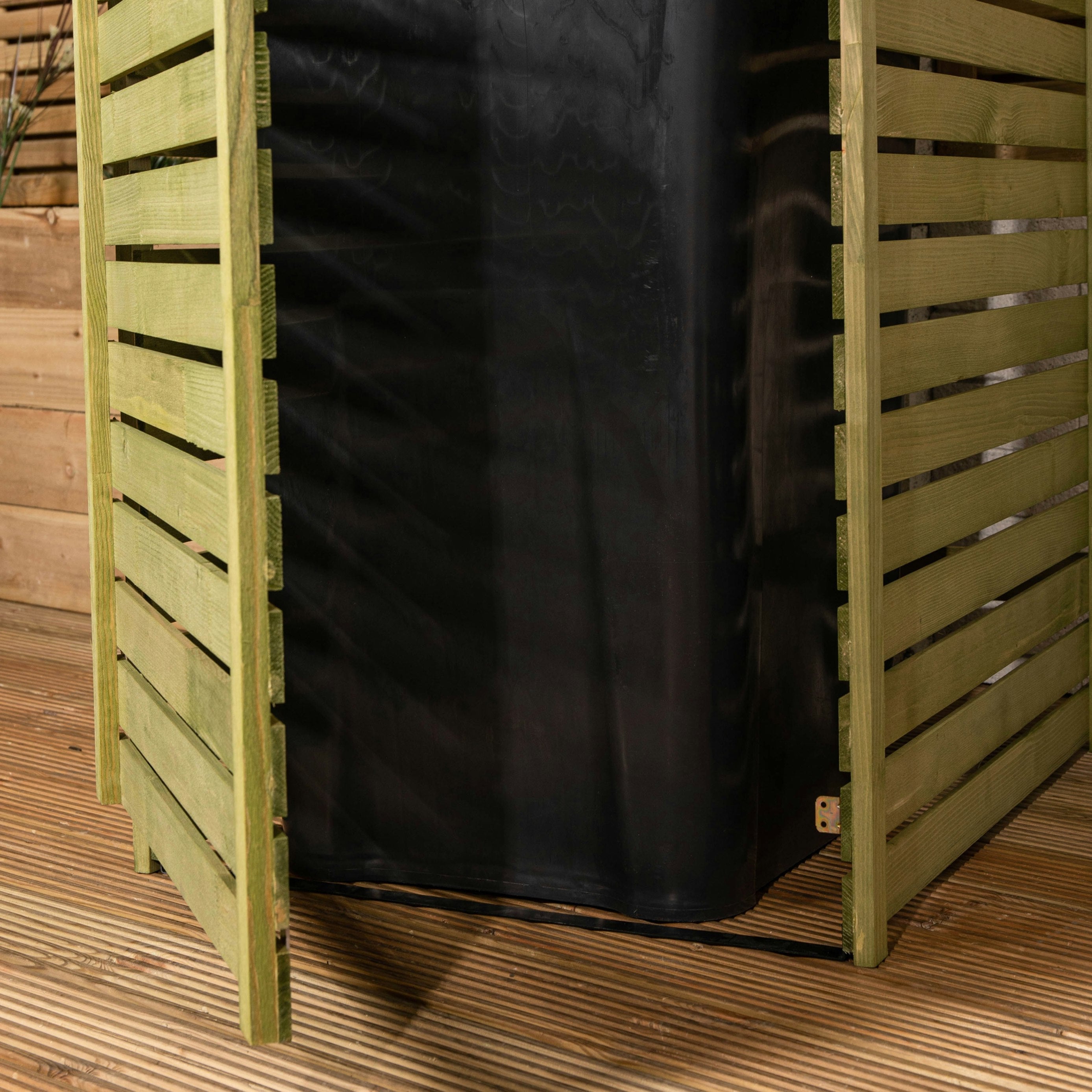 Outdoor Wooden Trash Bin Storage 68×120 cm – Fits 1 Wheelie Bin up to 240 L