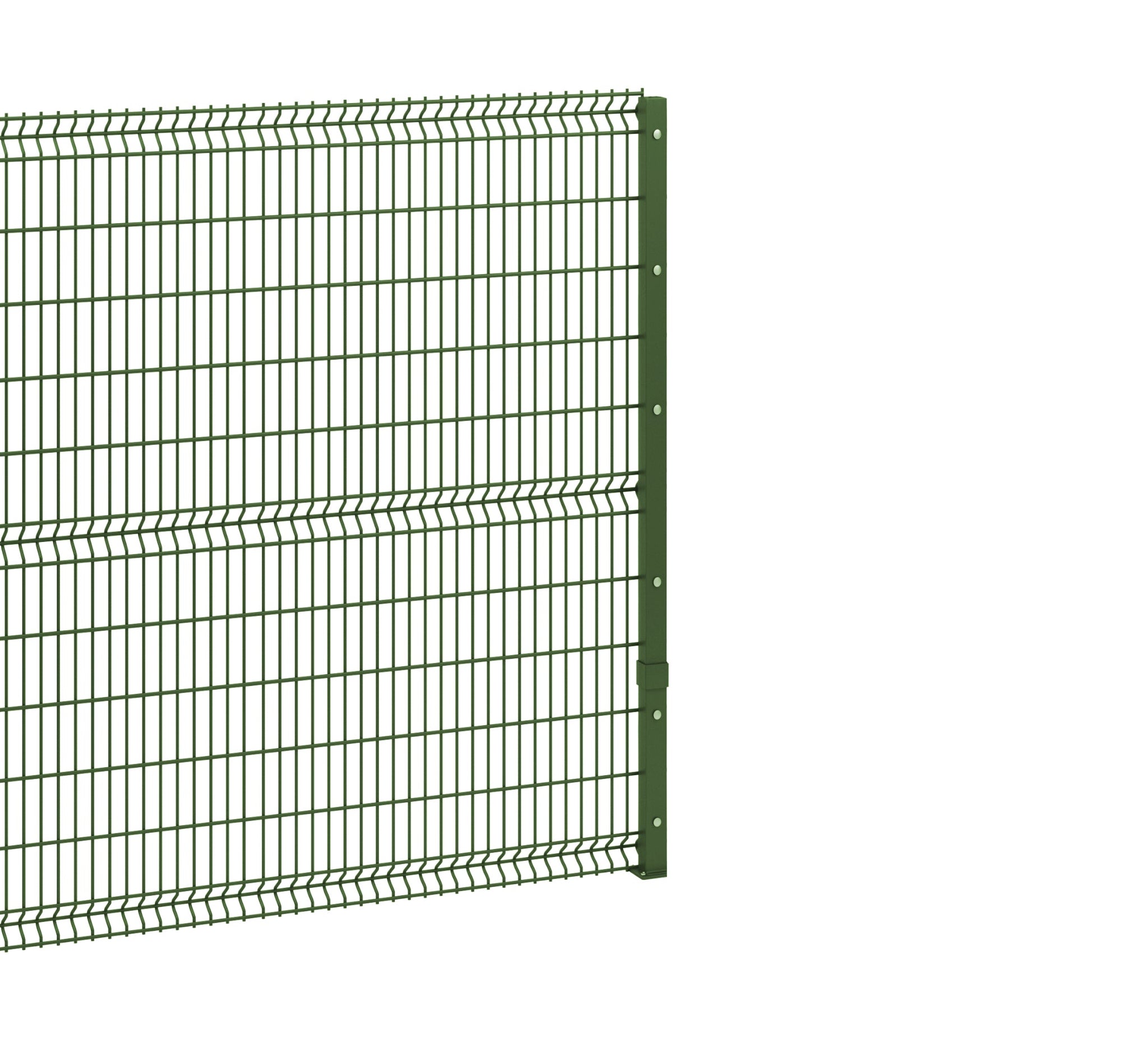 V Mesh Security Fence End Post