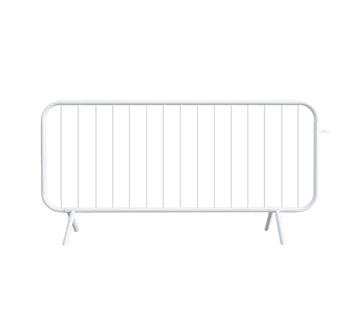 Crowd Control Barrier with Fixed Legs - White